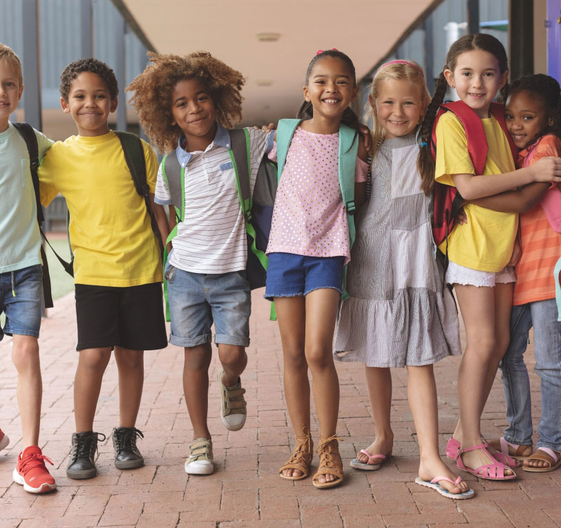 Group of school kids in Terrell, Texas